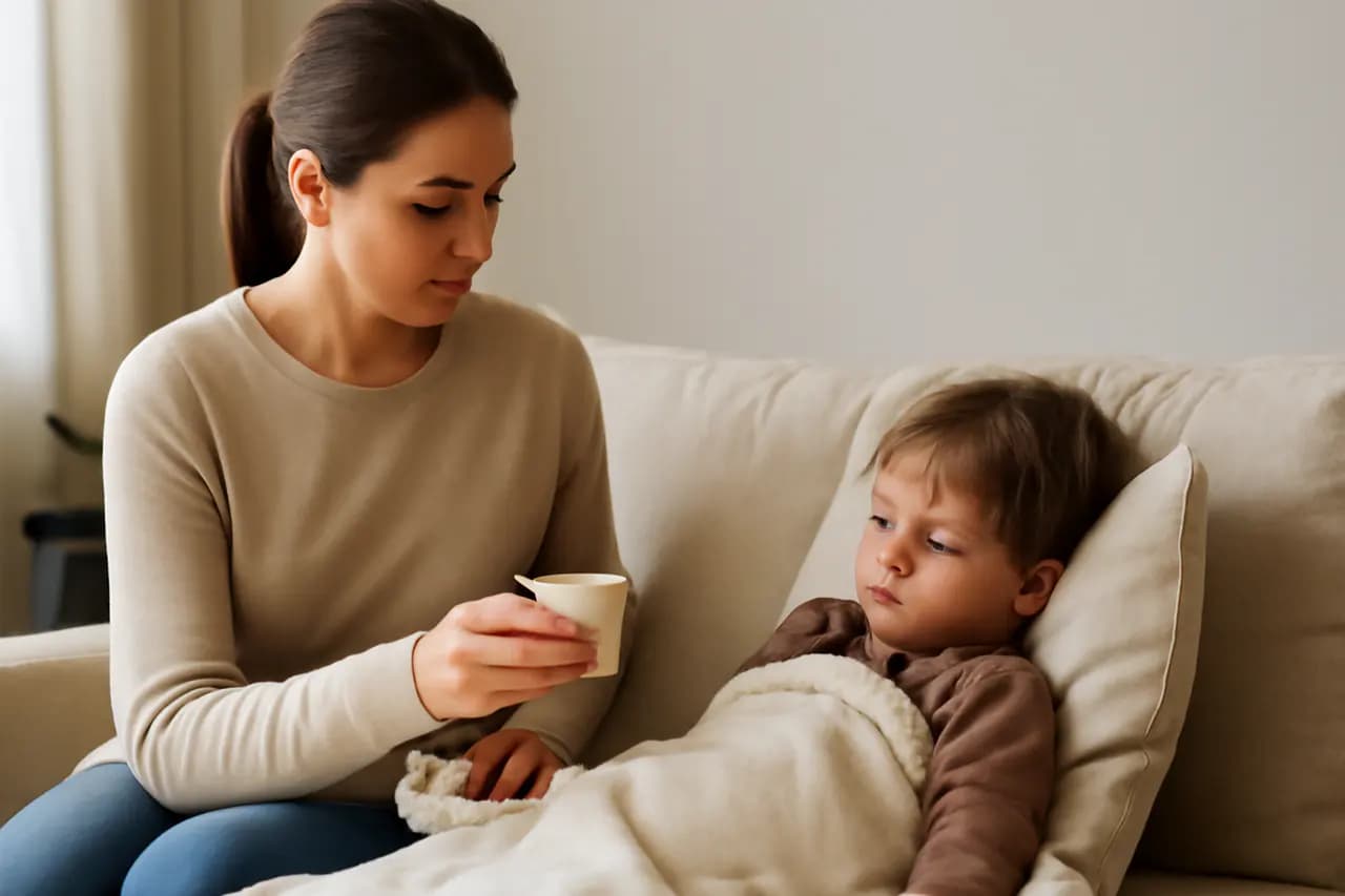 Črevná viróza u detí: Domáca starostlivosť a varovné signály